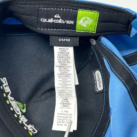 Quiksilver Hat Baseball Cap Surfer Surfing Surfboarding Snapback 5 Panel Blue - Picture 8 of 10